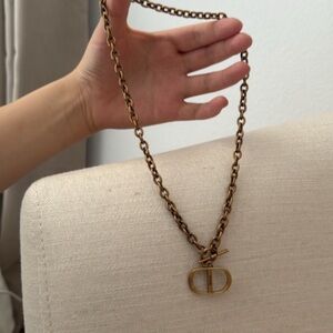 Dior CD chunky antique necklace